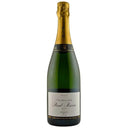 Bottle of Paul Bara Brut Reserve champagne with gold foil and white label