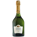 Taittinger 2008 Comtes de Champagne bottle with gold foil and label.