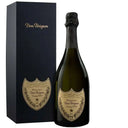 Dom Perignon 2015 in box, elegant champagne with rich flavors and mineral notes.
