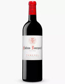 Chateau Bourgneuf 2020 Pomerol red wine bottle with white label and red foil capsule