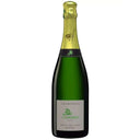 De Sousa Reserve Grand Cru Blanc de Blancs champagne bottle with label featuring Chardonnay grape origins.