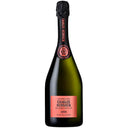 Charles Heidsieck Brut Rose 2008 champagne bottle with pink label and black foil.