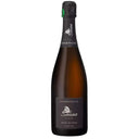 De Sousa Blanc de Noirs Champagne bottle with dark label and elegant design.