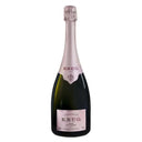 Krug Rose Edition 28 Champagne bottle with pink label and foil.