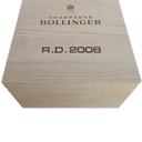Bollinger RD 2008 champagne wooden box packaging.